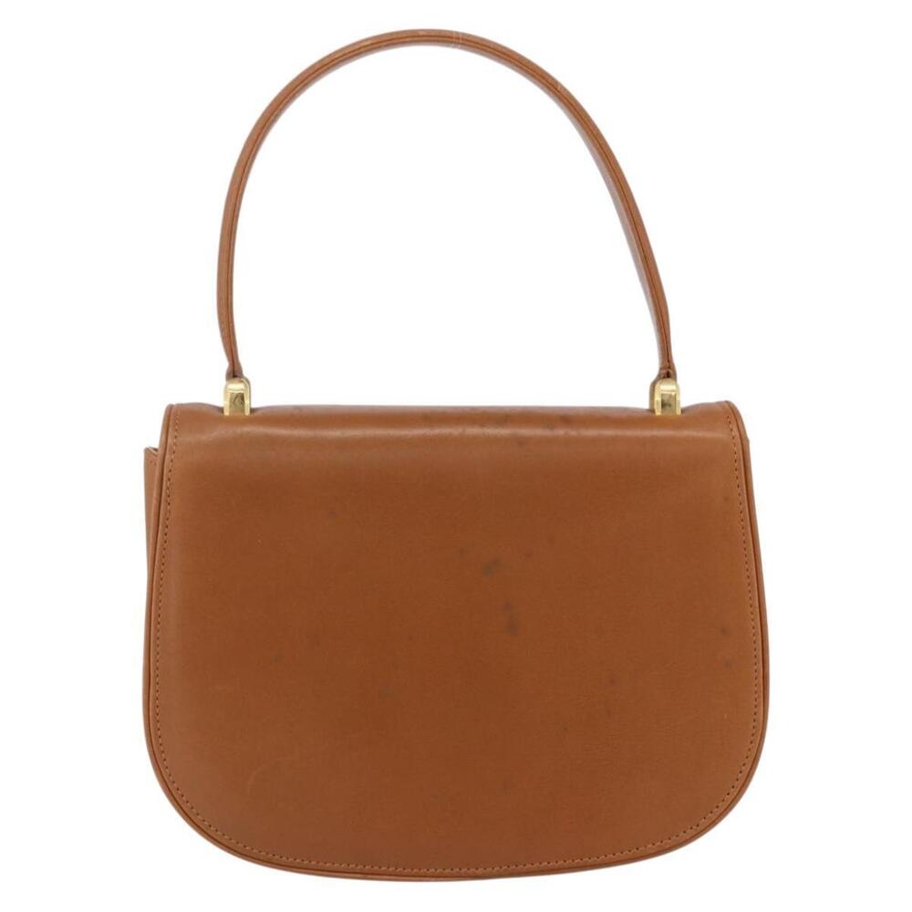 GUCCI Hand Bag Leather Brown Gold Auth 154667 - Picture 2 of 16